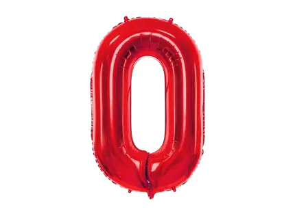 Bal Chiffre ''0'', aluminium, 86cm, rood