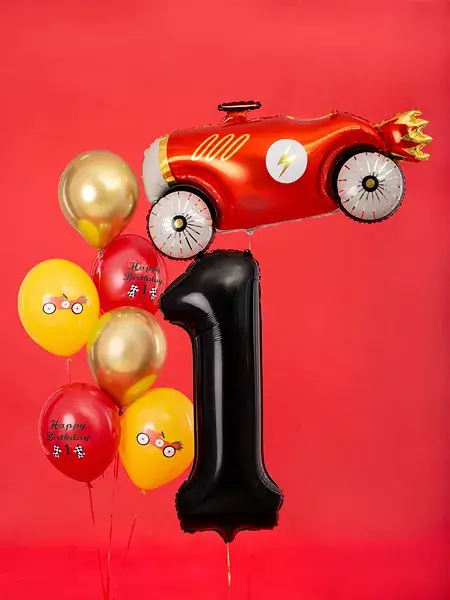 Bal Chiffre ''1'', aluminium, 86cm, zwart