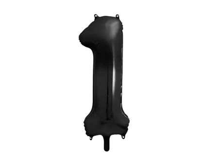 Bal Chiffre ''1'', aluminium, 86cm, zwart