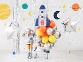 10 glanzende zilveren ballonnen