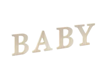 Houten paneel BABY, 21,5 x 19,5 cm