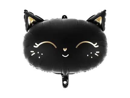 Zwarte kat aluminium bal