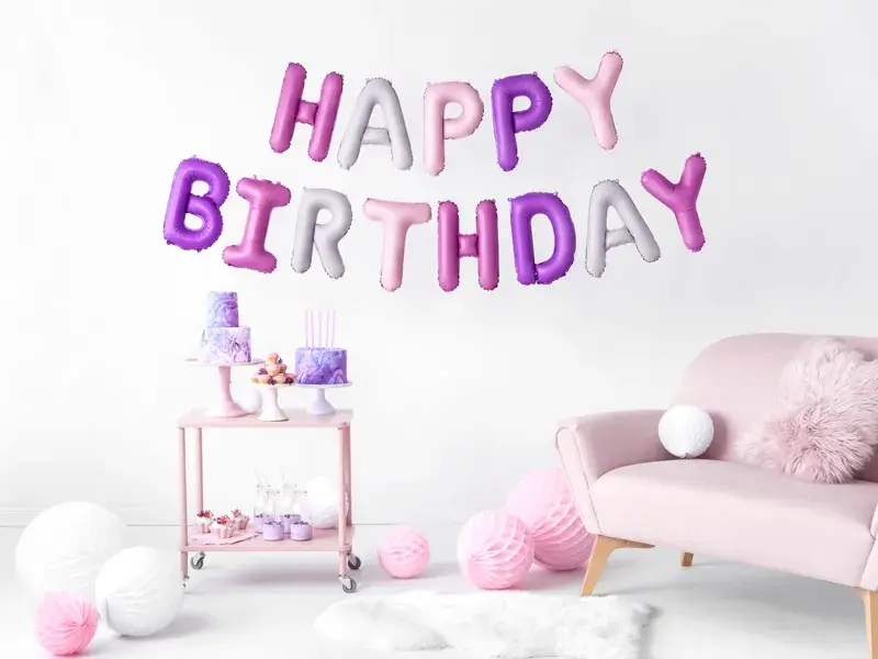 Gelukkige Verjaardag Ballon Roze