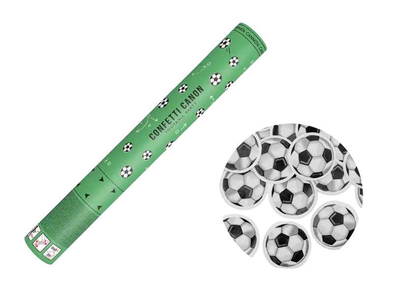 Voetbal confetti kanon