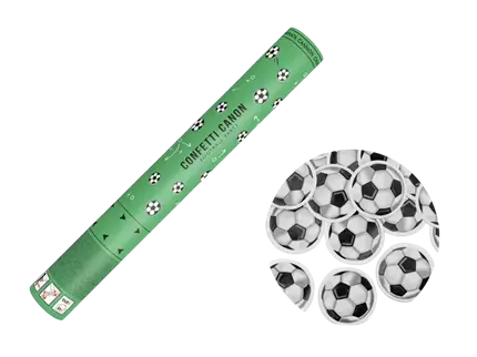 Voetbal confetti kanon