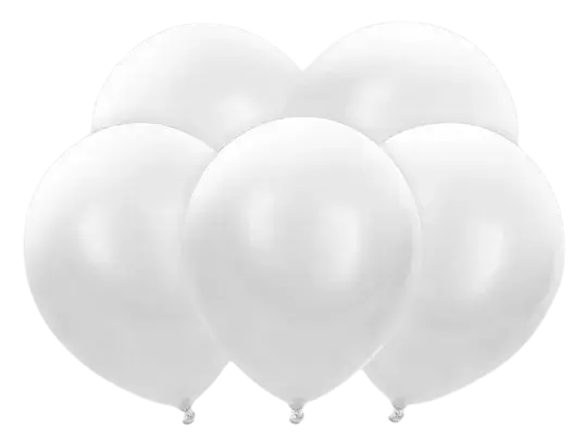 5 witte led-ballonnen