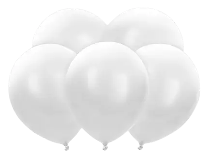 5 witte led-ballonnen