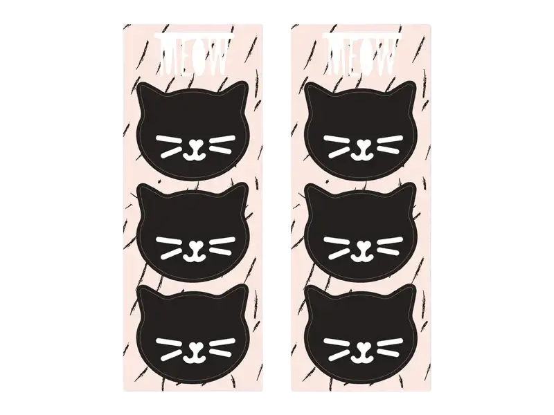 6 zakjes roze kattensnoepjes