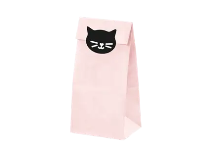 6 zakjes roze kattensnoepjes