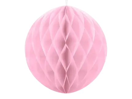 Lichtroze honingraatbol - 30 cm