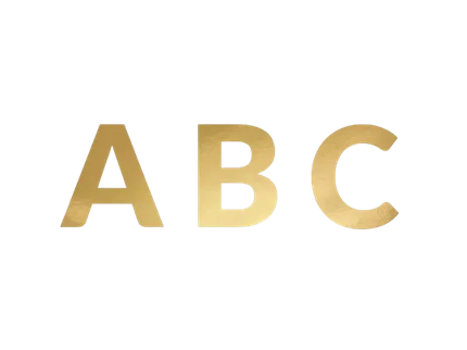 Gouden alfabet banner