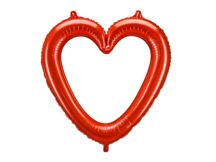 Aluminium ballon met rood hart
