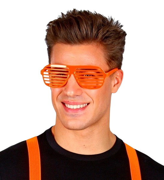 Fluorescerende oranje sluiterbril
