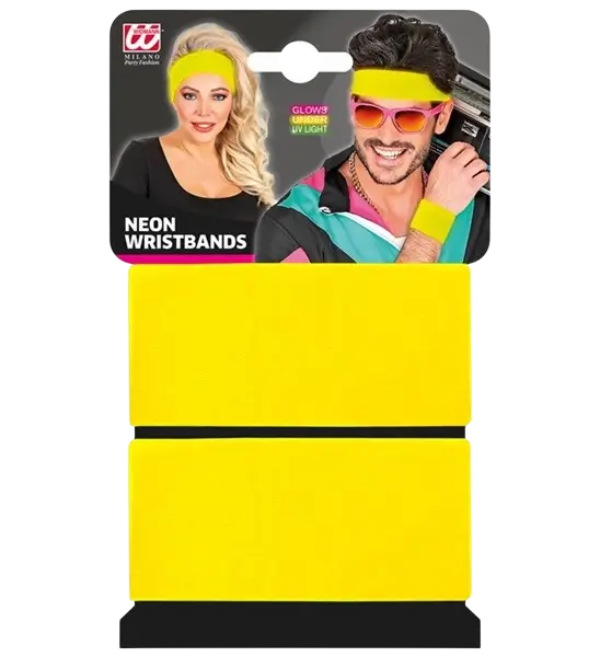 Paar neon gele manchetten