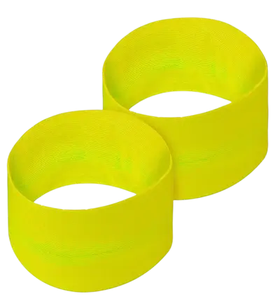 Paar neon gele manchetten
