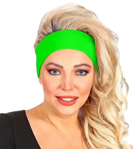 Retro neongroene hoofdband