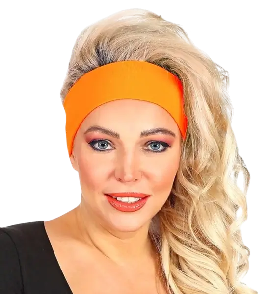 Retro fluorescerende oranje hoofdband