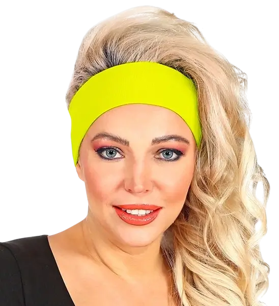 Retro neon gele hoofdband