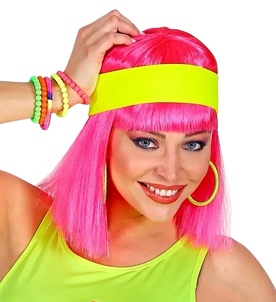 Retro neon gele hoofdband