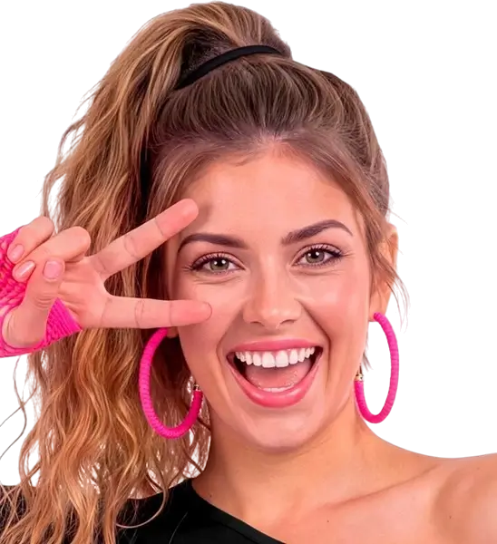 Fluorescerend roze oorbellen