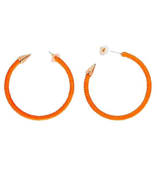 Fluorescerende oranje oorbellen