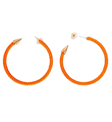 Fluorescerende oranje oorbellen