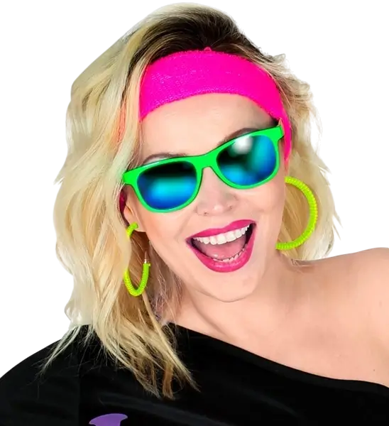 Groene fluorescerende oorbellen