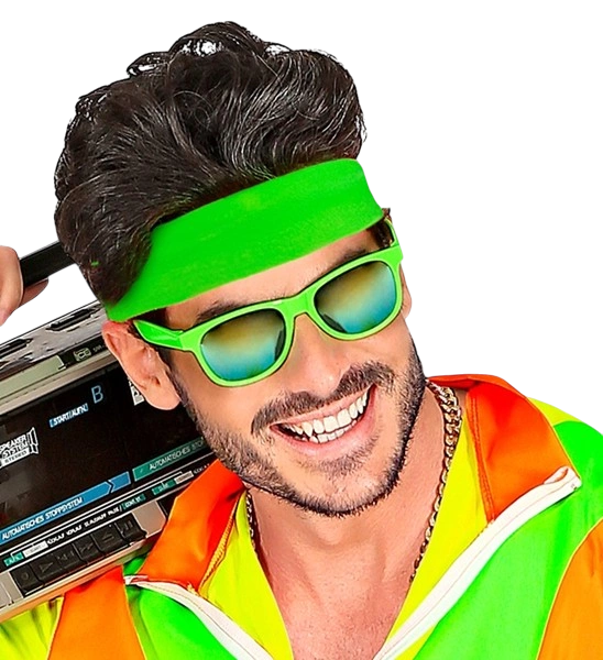 Set neongroene hoofdbanden