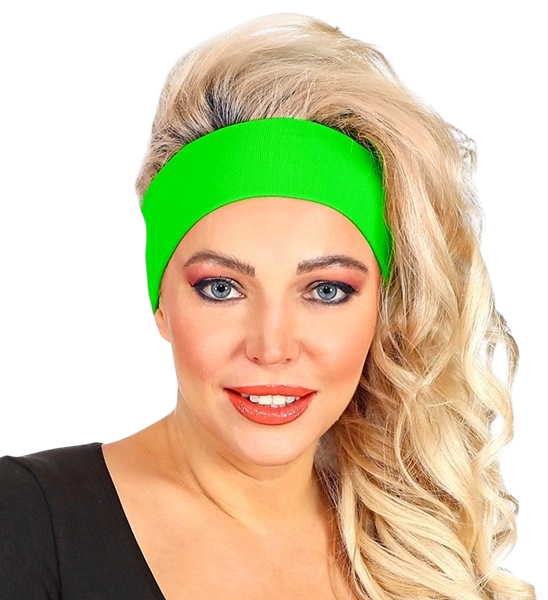 Set neongroene hoofdbanden