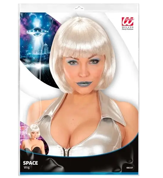 Vierkante blonde pruik