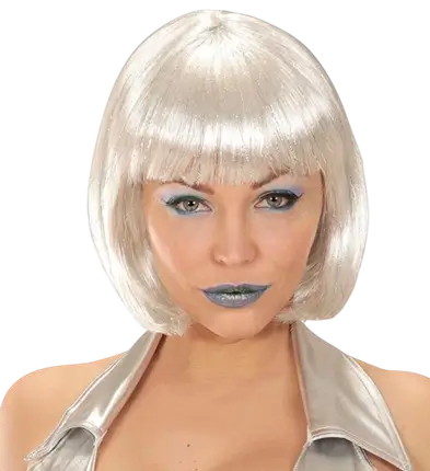 Vierkante blonde pruik