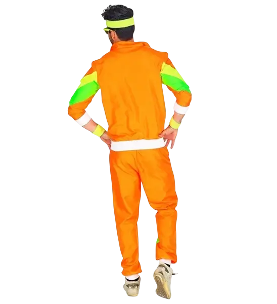 80s oranje jumpsuit - S