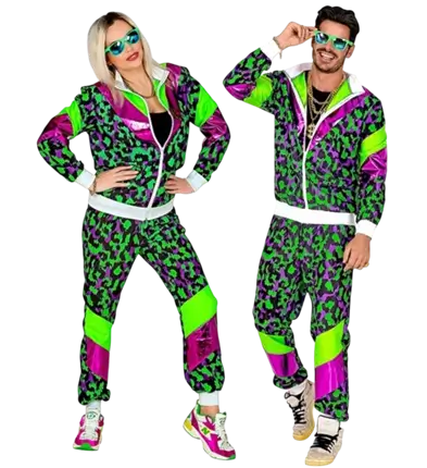 80's Fluo Party Animal trainingspak - L