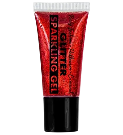 Rode glittergel voor lichaam en gezicht