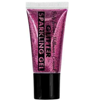 Roze glittergel voor lichaam en gezicht