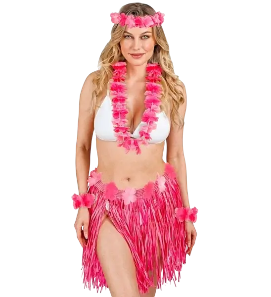 Roze Hawaiiaanse verkleedkit