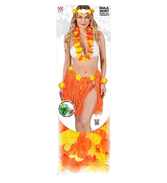 Oranje Hawaiiaans verkleedpak