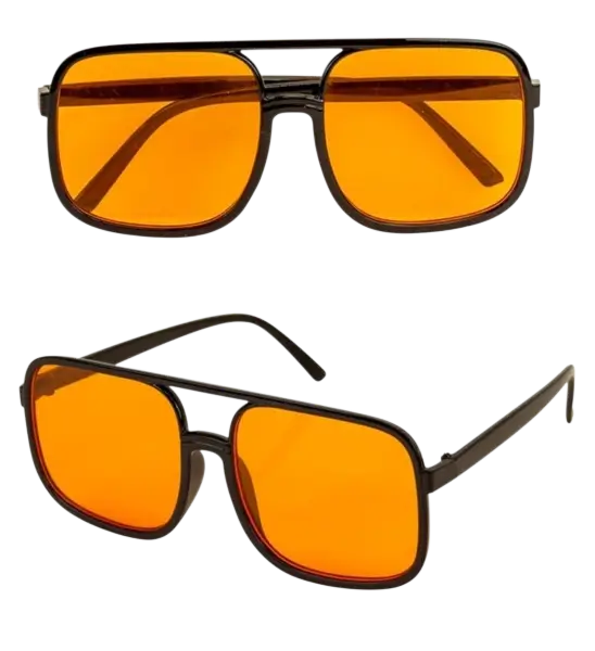 Bril années 90's - Oranje glazen