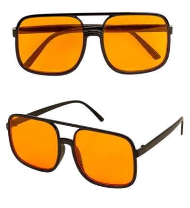 Bril années 90's - Oranje glazen