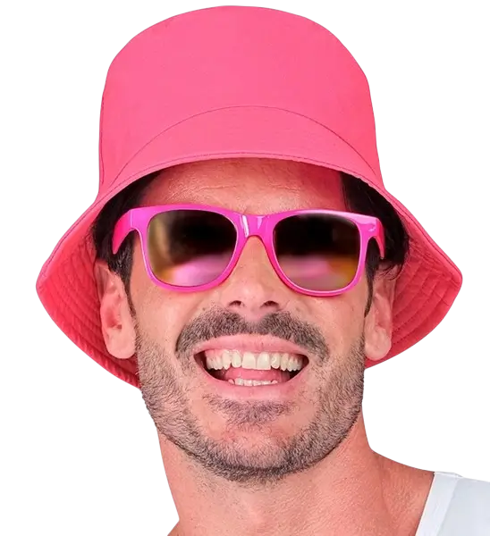 Fluorescerend roze Bob-muts