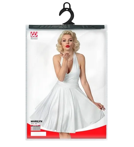 Marylin witte jurk - L