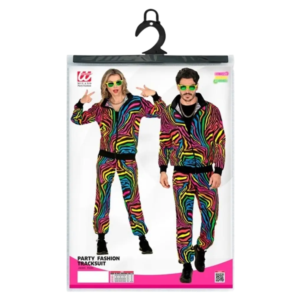 Fluorescerend regenboog trainingspak - XL