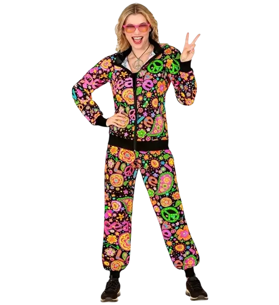 Hippie vredesfeest jumpsuit - S