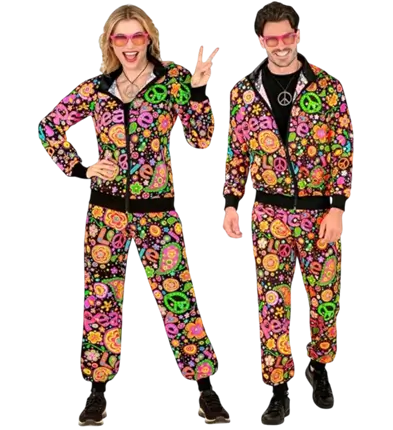 Hippie vredesfeest jumpsuit - M