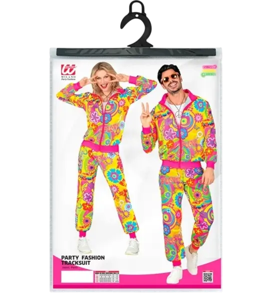 Hippie groovy liefde fluo jumpsuit - L