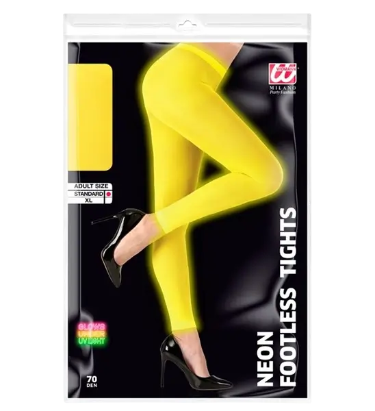 Grote fluorescerende gele panty