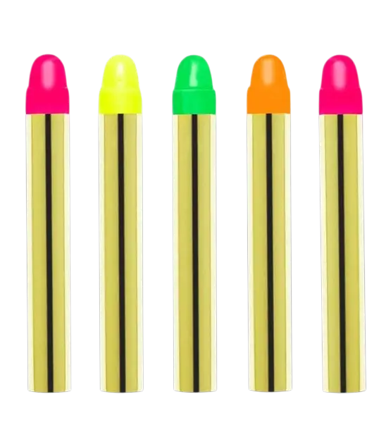 Set van 5 fluorescerende potloden