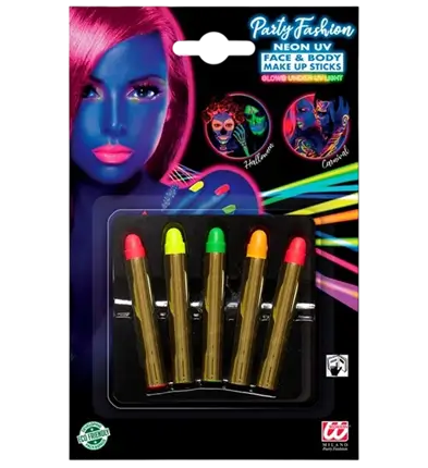 Set van 5 fluorescerende potloden