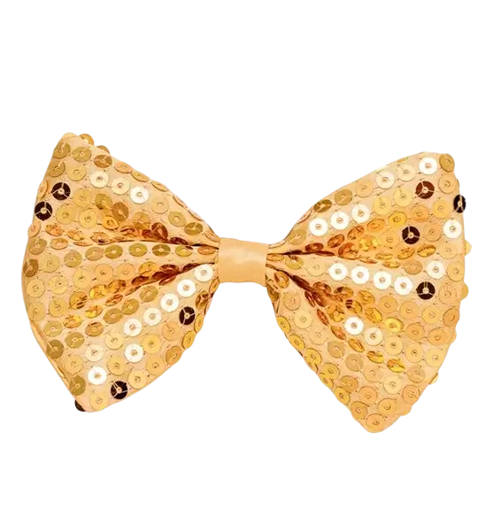 Vlinderdasje met gouden lovertjes