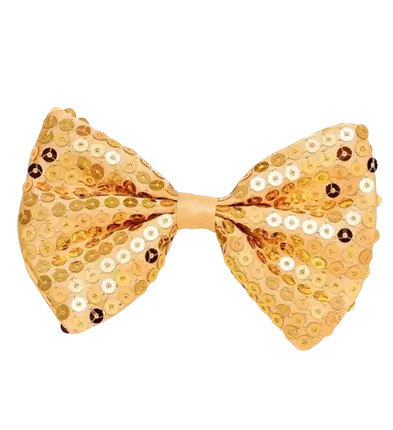 Vlinderdasje met gouden lovertjes